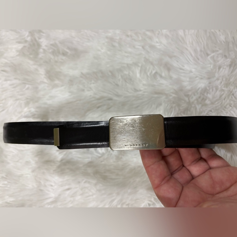 Burberry Black Leather Belt
